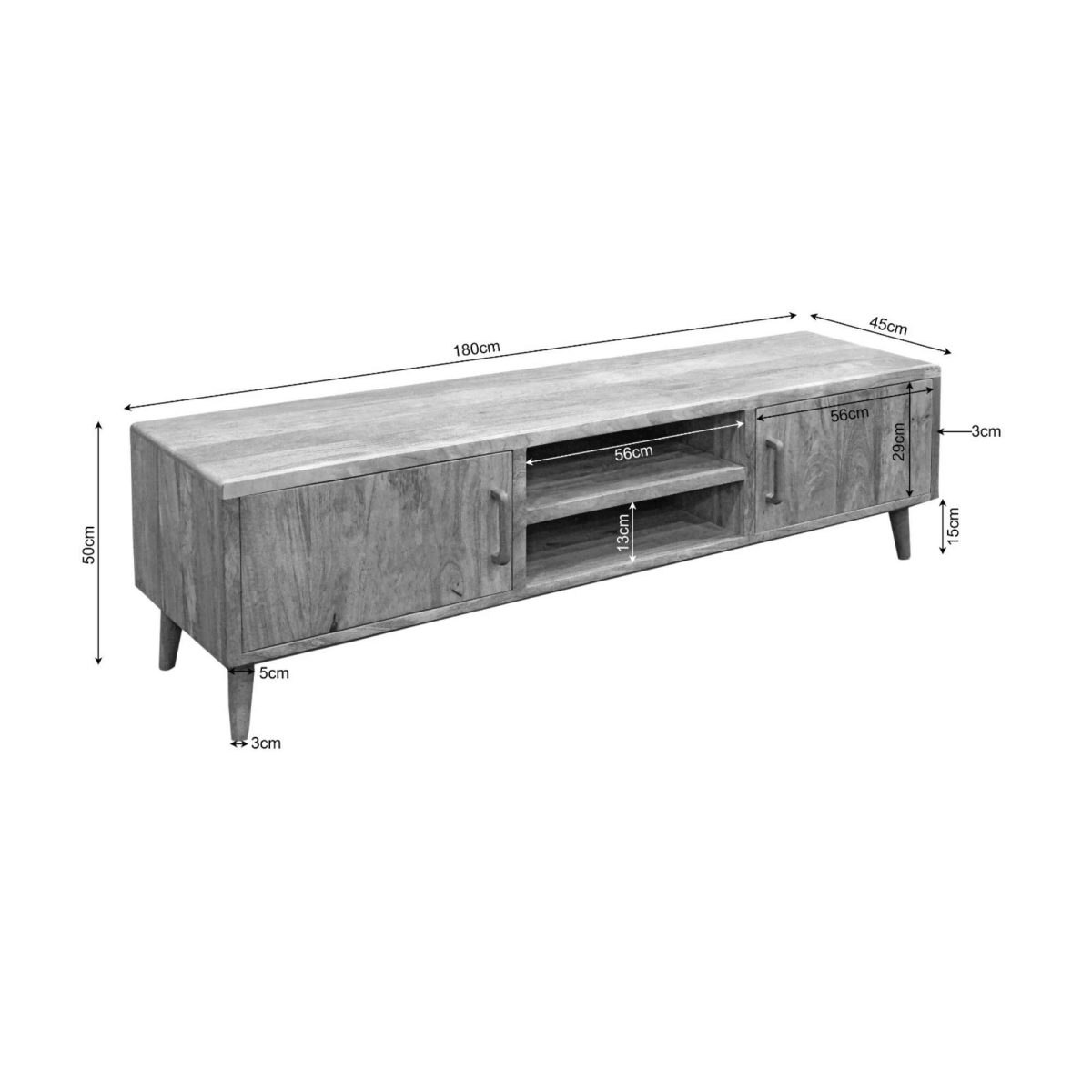 Tv-meubel Omaha | 180 cm - Afbeelding 7