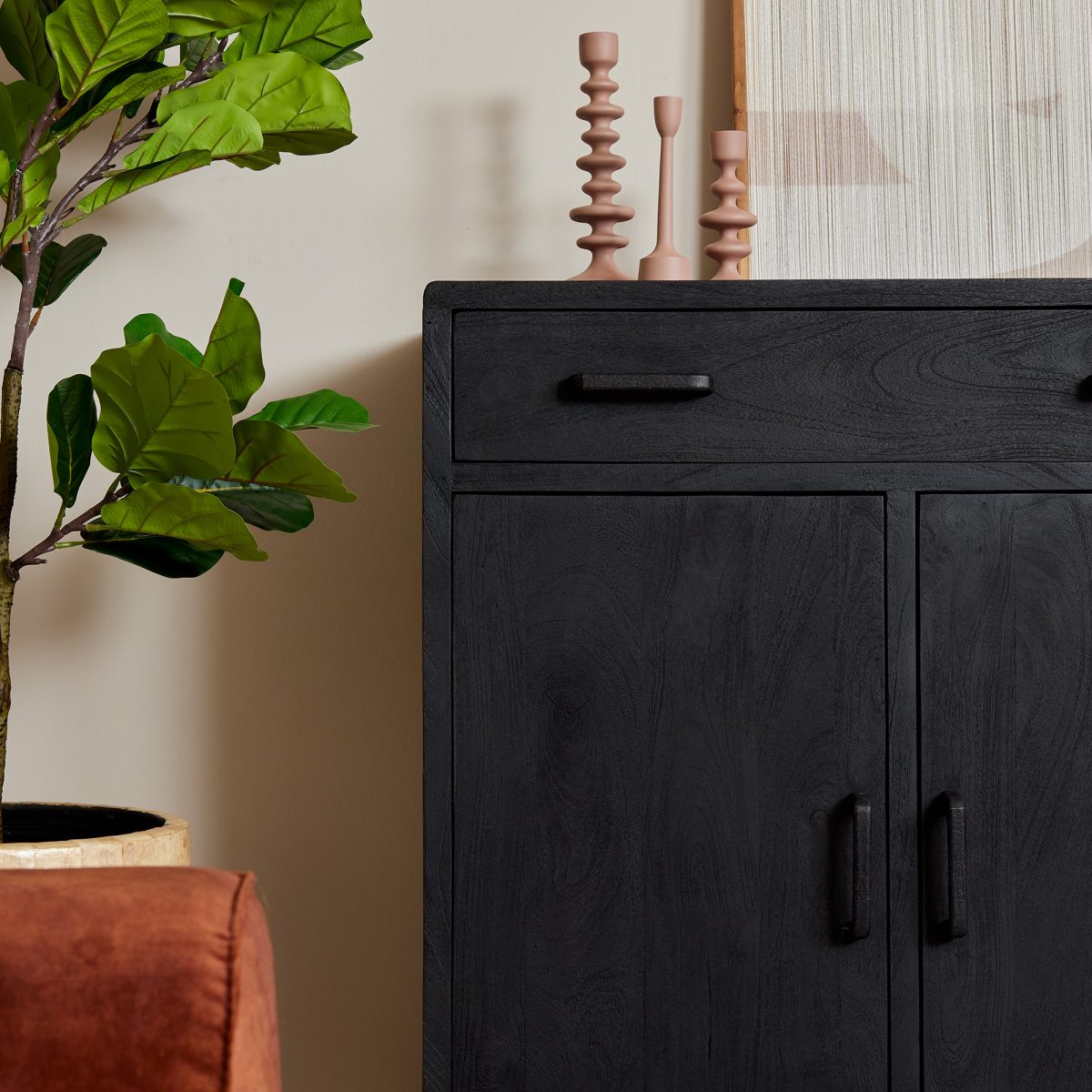 Kast Omaha Zwart | 100 cm - Afbeelding 2