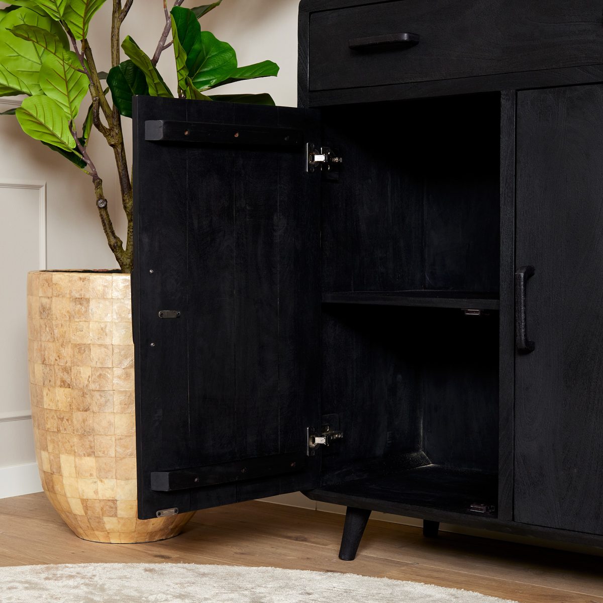 Kast Omaha Zwart | 100 cm - Afbeelding 3