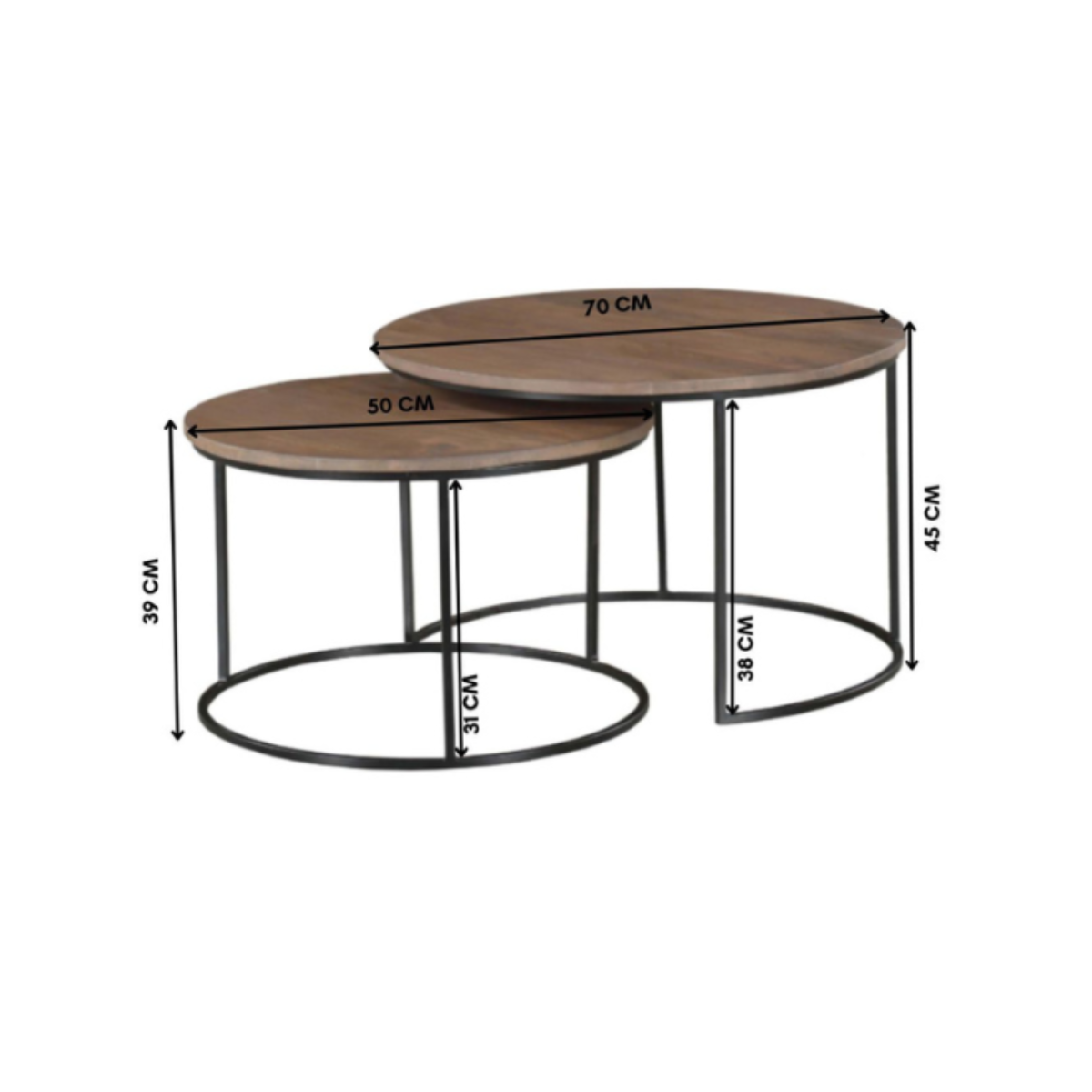 Salontafel Maya | set van 3 - Afbeelding 10