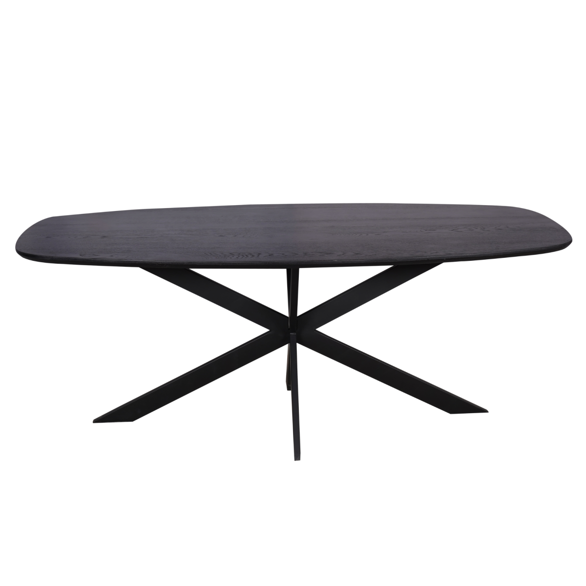 Eiken eettafel Ferris | Deens Ovaal 200 cm | Zwart - Afbeelding 1