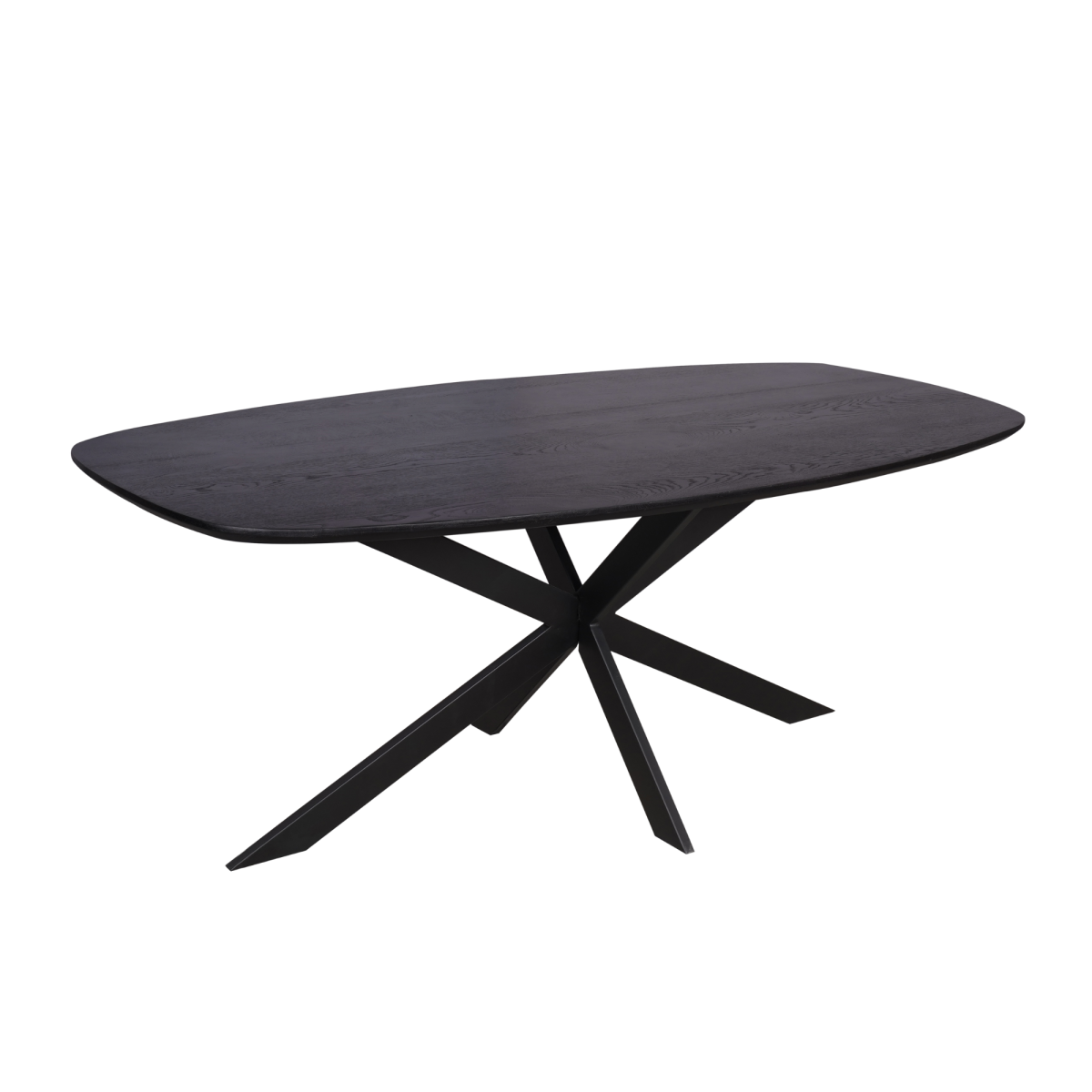 Eiken eettafel Ferris | Deens Ovaal 200 cm | Zwart - Afbeelding 3