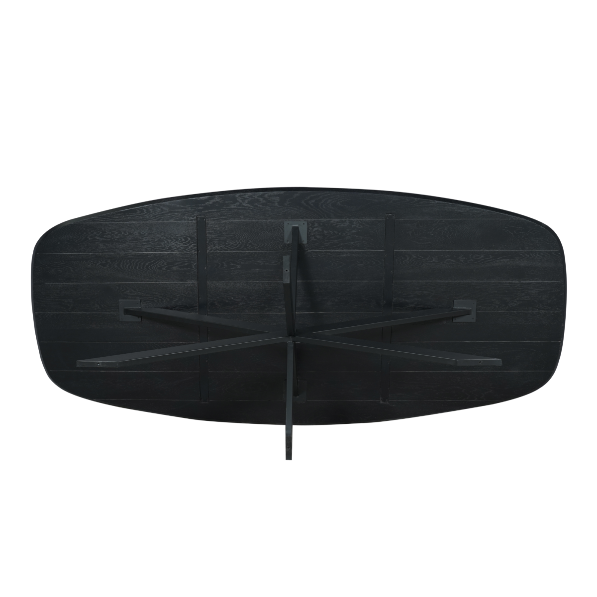 Eiken eettafel Ferris | Deens Ovaal 200 cm | Zwart - Afbeelding 5