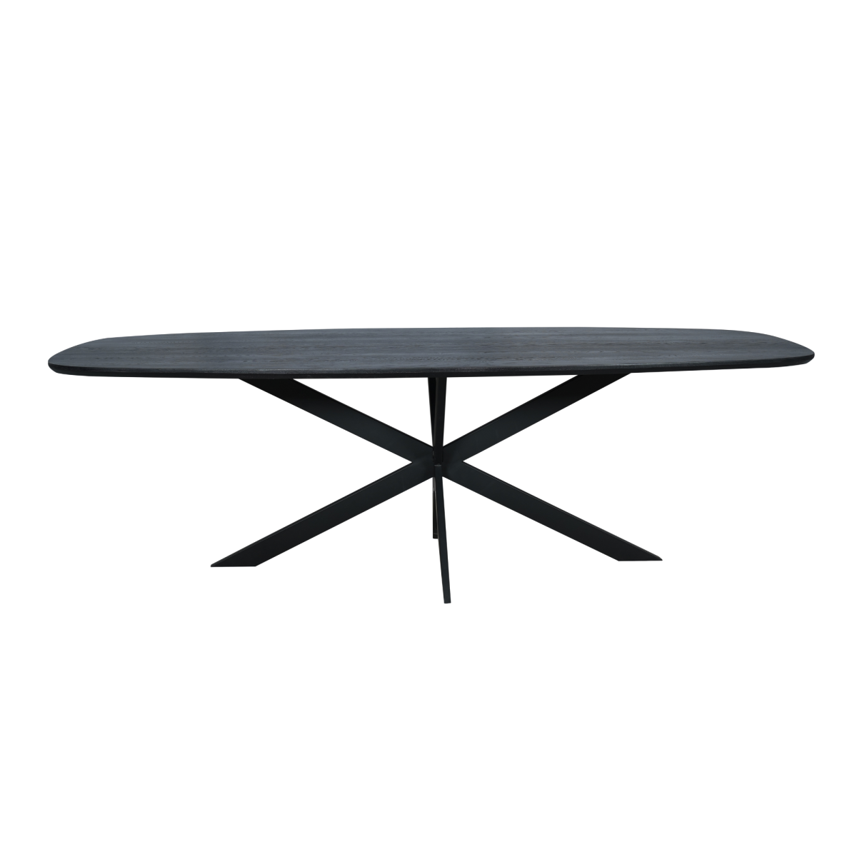 Eiken eettafel Ferris | Deens Ovaal 200 cm | Zwart - Afbeelding 6