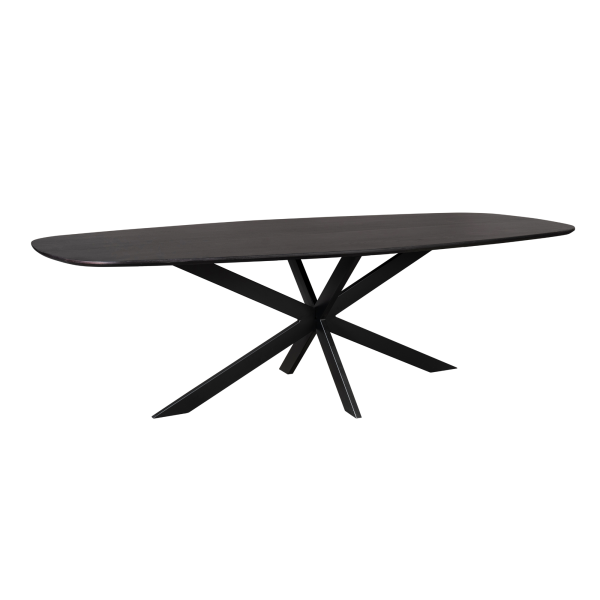 Eiken eettafel Ferris | Deens Ovaal 280 cm | Zwart