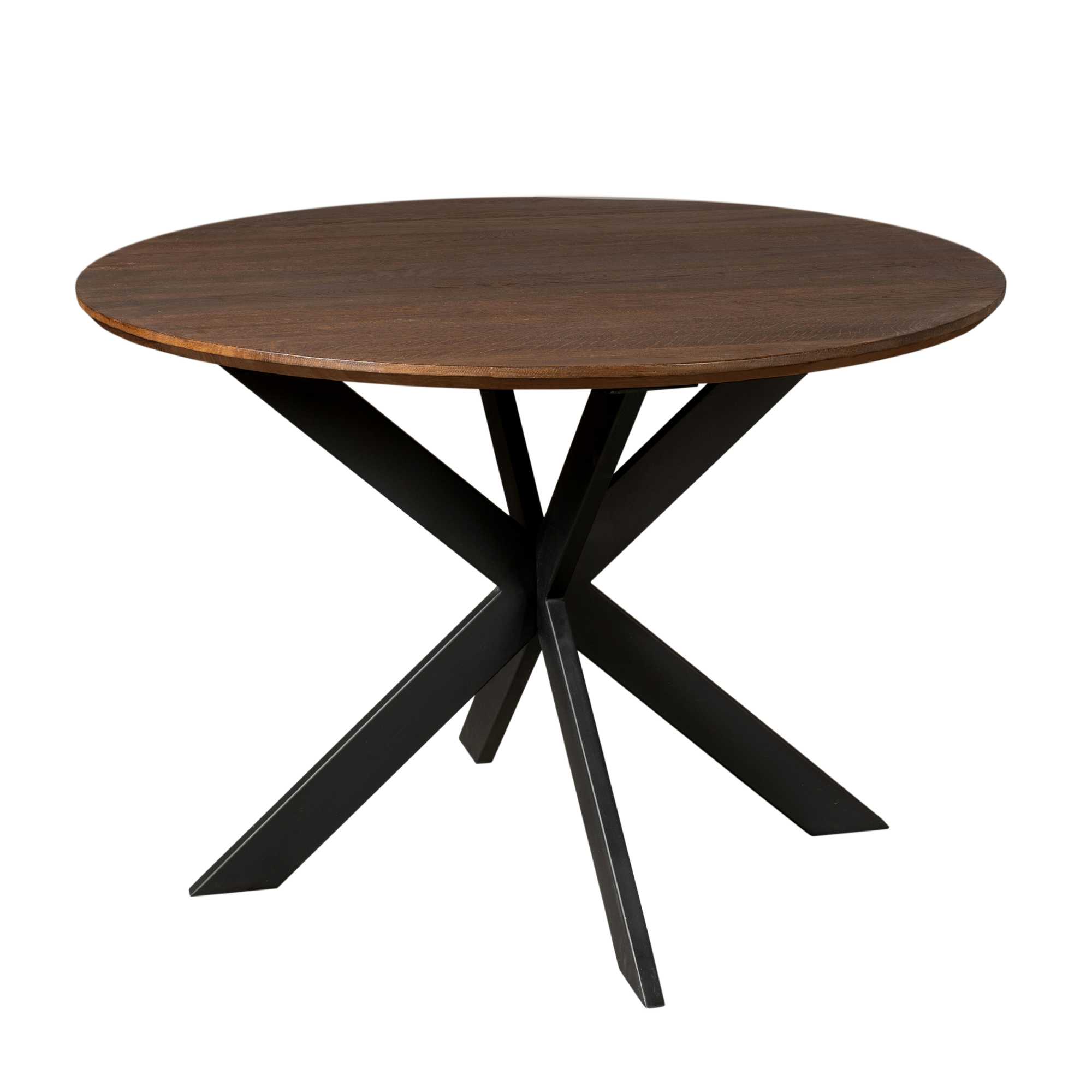 STF-2136-0-1.jpg Eiken eettafel Ferris | Rond 150 cm | Bruin - Afbeelding 1
