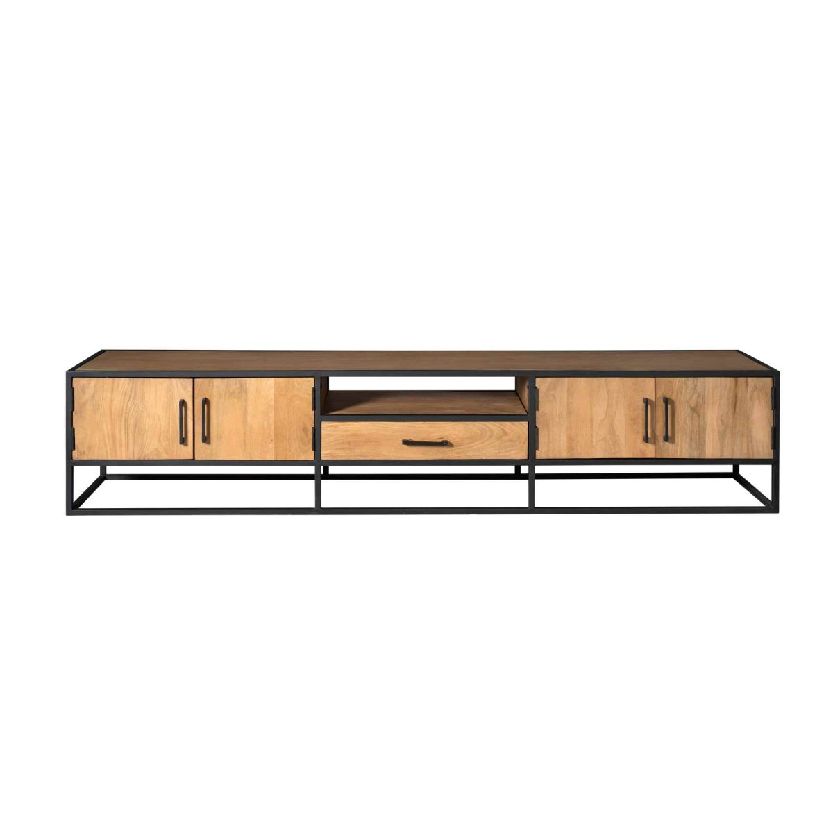 Tv-meubel Denver | Mangohout en staal | 240 cm - Afbeelding 4