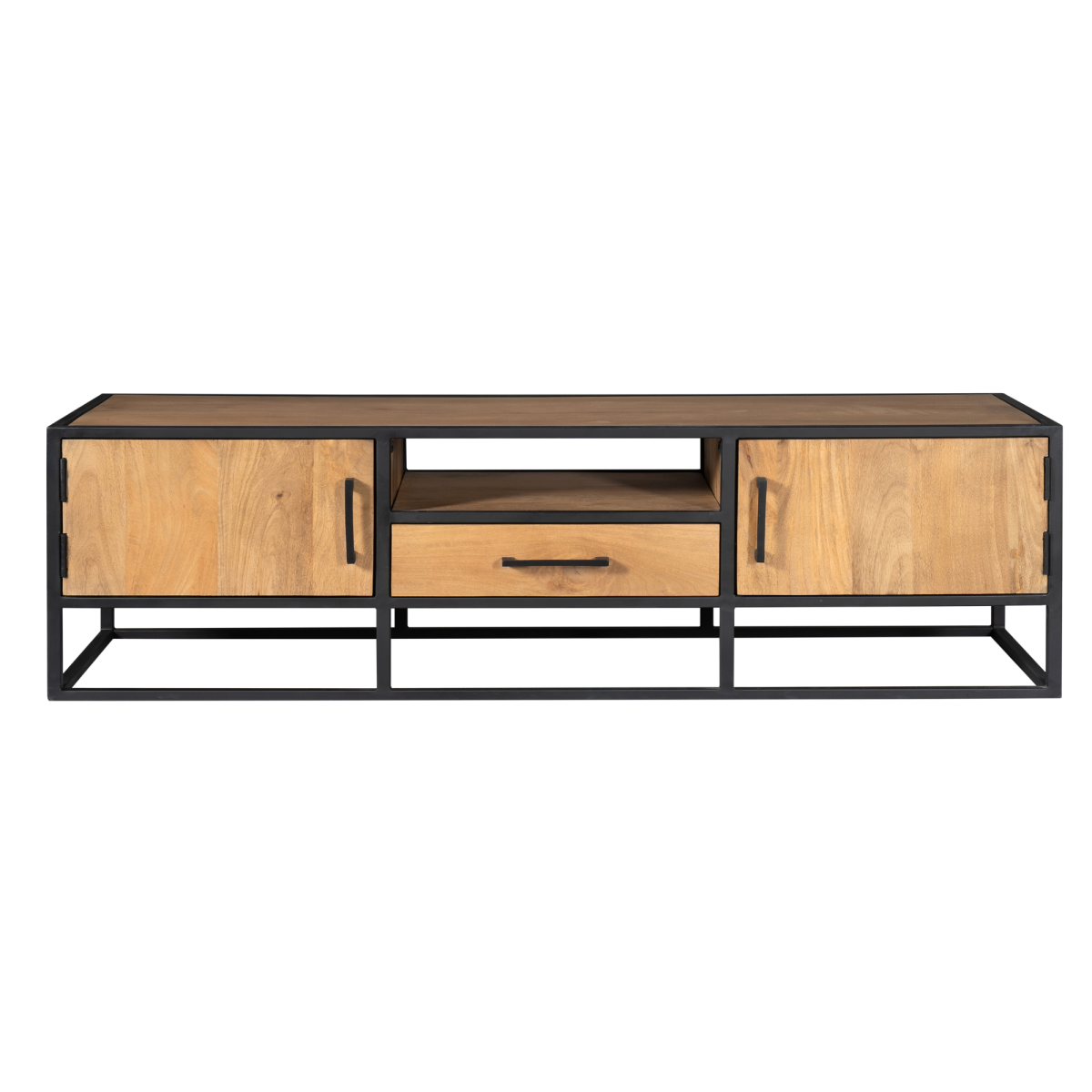 Tv-meubel Denver | Mangohout en staal | 180 cm - Afbeelding 5