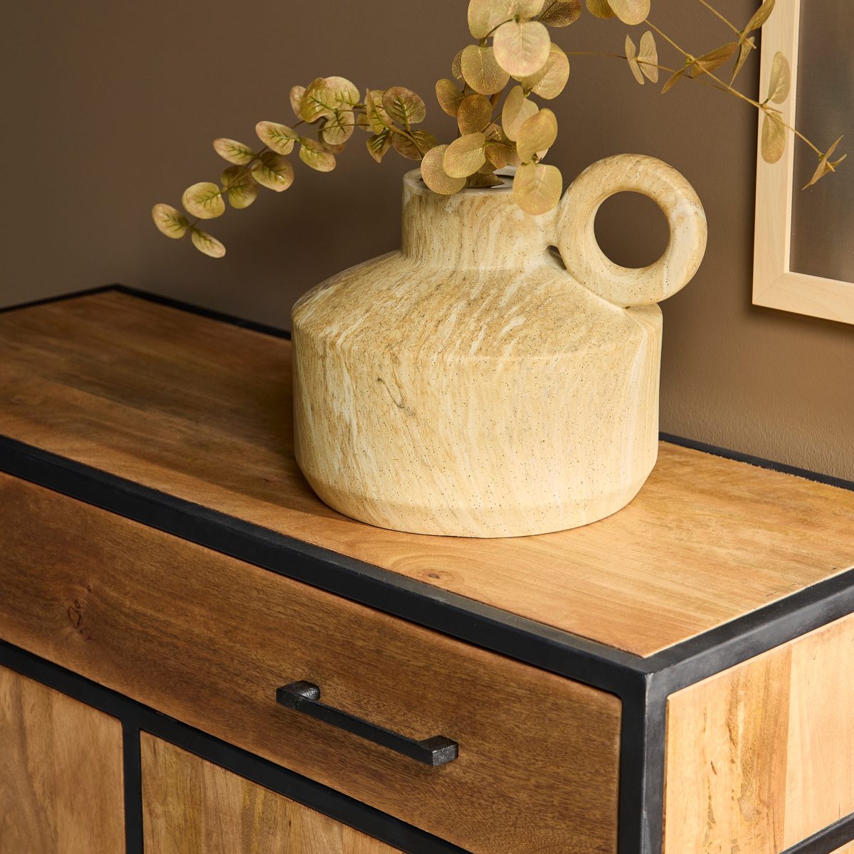 Kast Denver | Mangohout en staal | 100 cm - Afbeelding 4