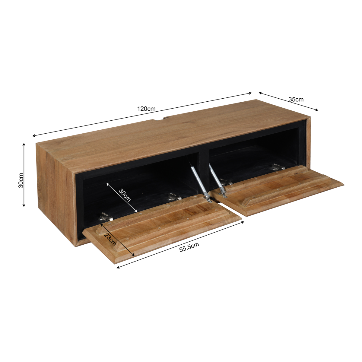Zwevend tv-meubel RichWood | 120 cm - Afbeelding 9