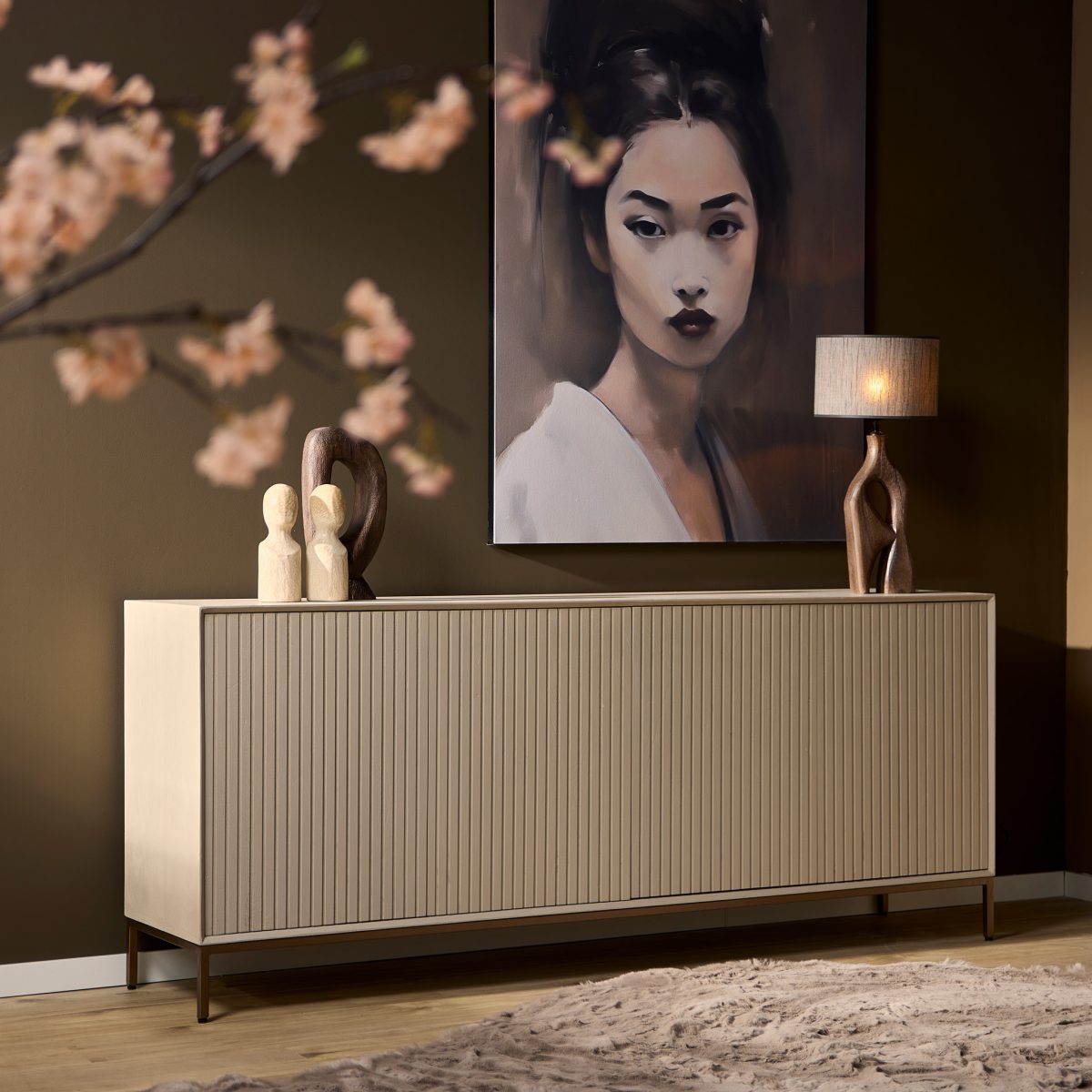 Dressoir Madison Zand | 210 cm - Afbeelding 2