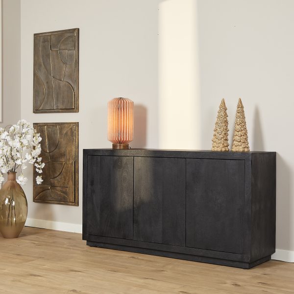 Dressoir Brussel Zwart 3 deuren | 150 cm