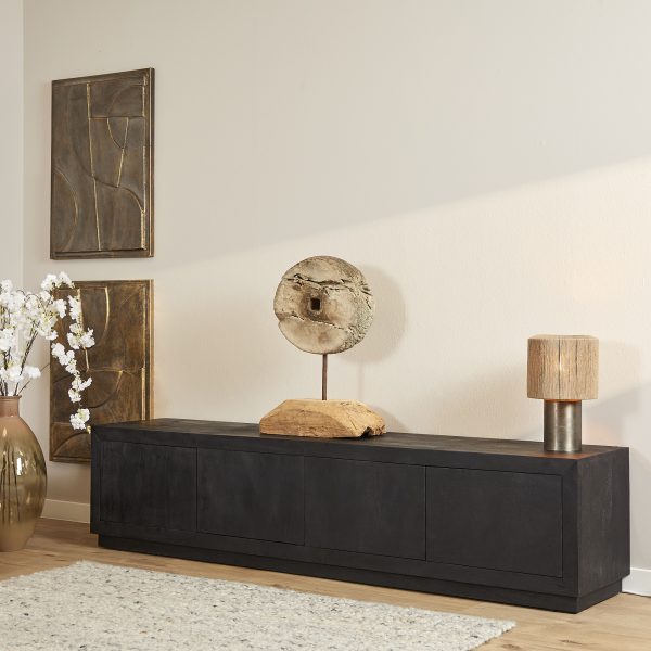 TV-meubel Brussel Zwart | 200 cm