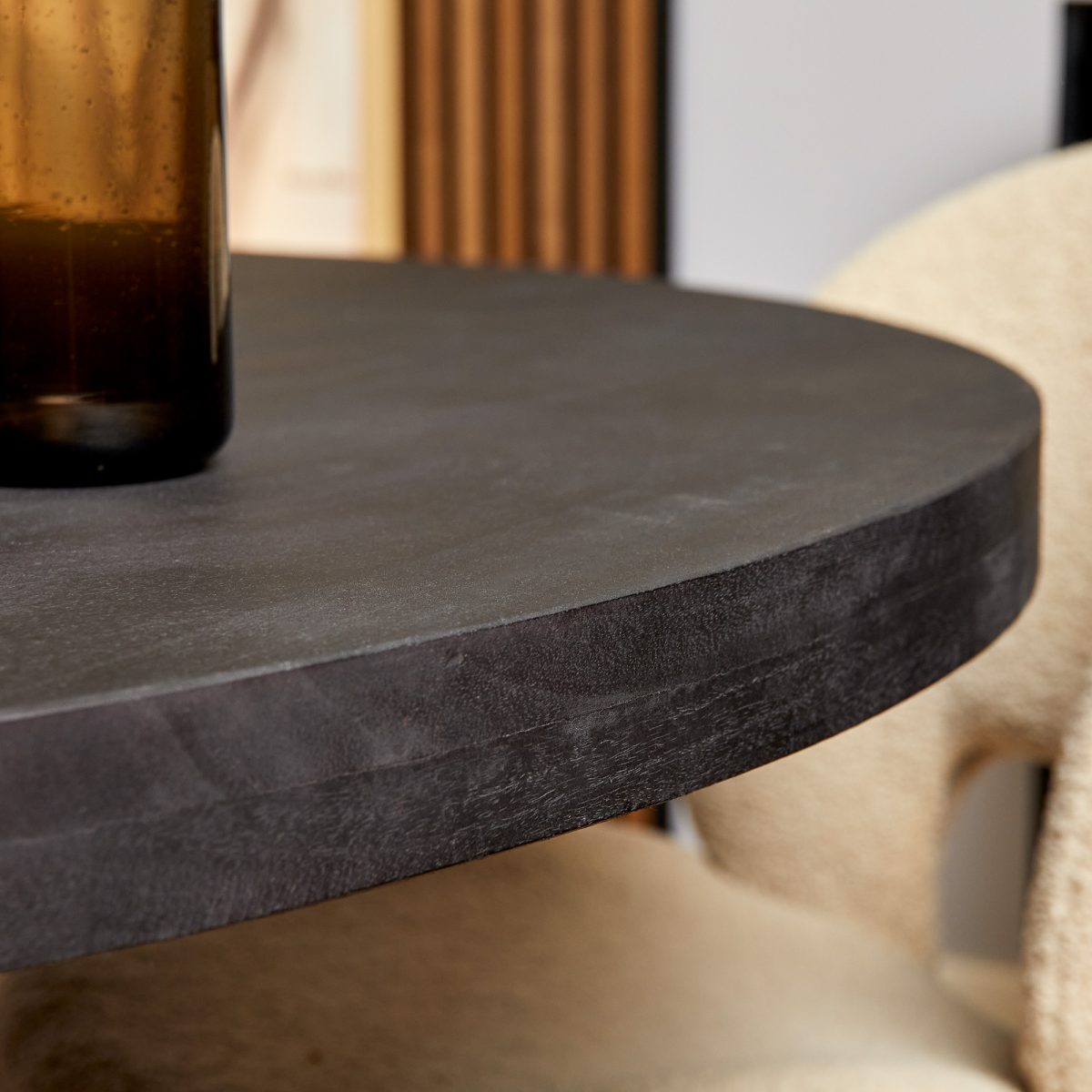 Eettafel Denver Zwart | Rond | 150 cm - Afbeelding 3