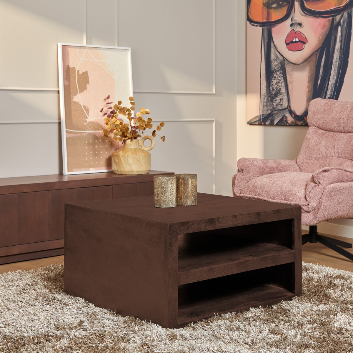 Salontafel Brussel Walnoot - Afbeelding 1