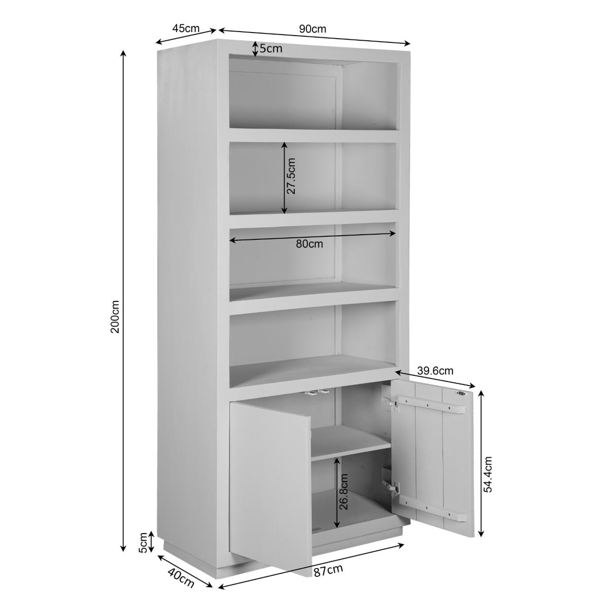 Boekenkast Brussel Bruin | 90 cm - Afbeelding 6