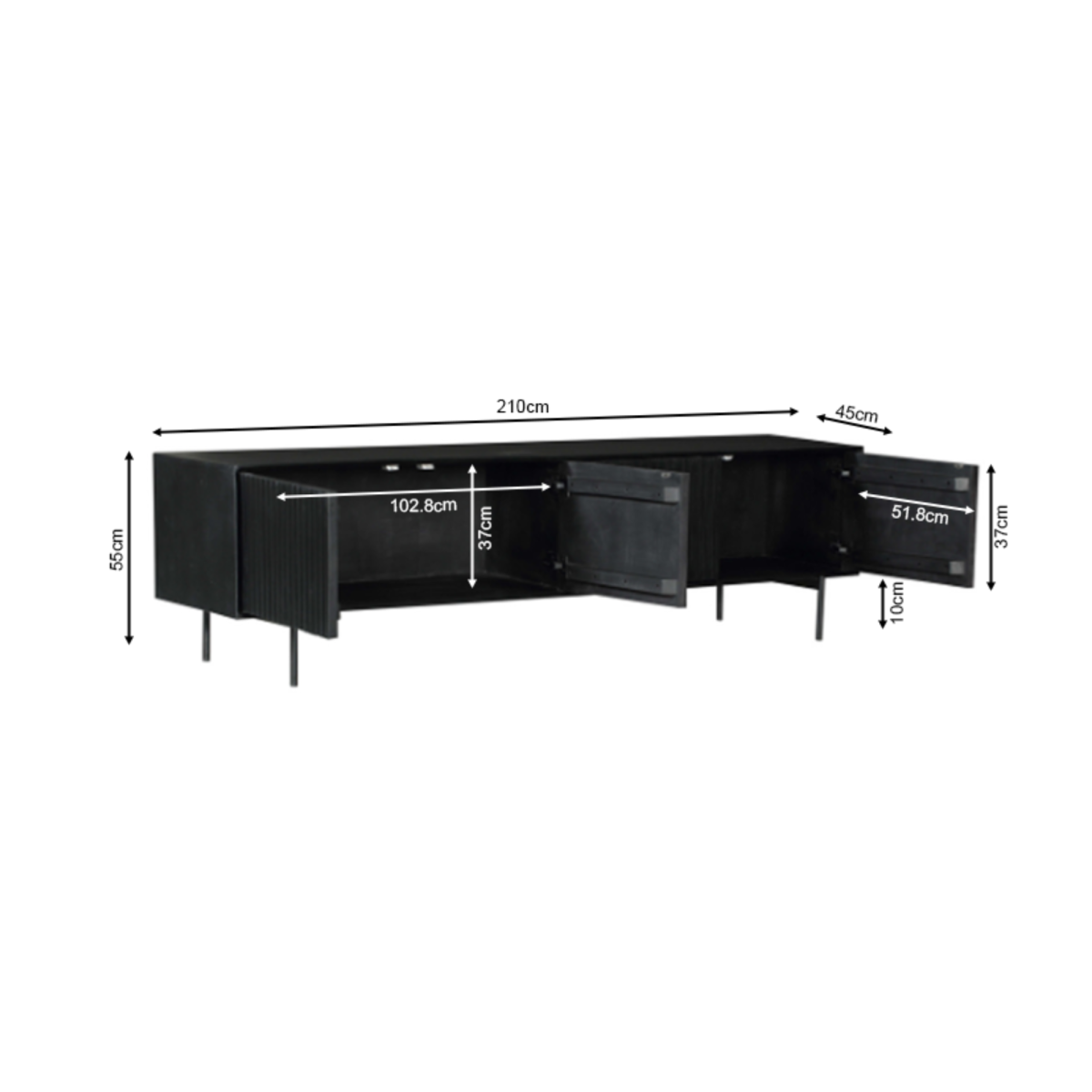 Tv-meubel Madison | 210 cm - Afbeelding 11