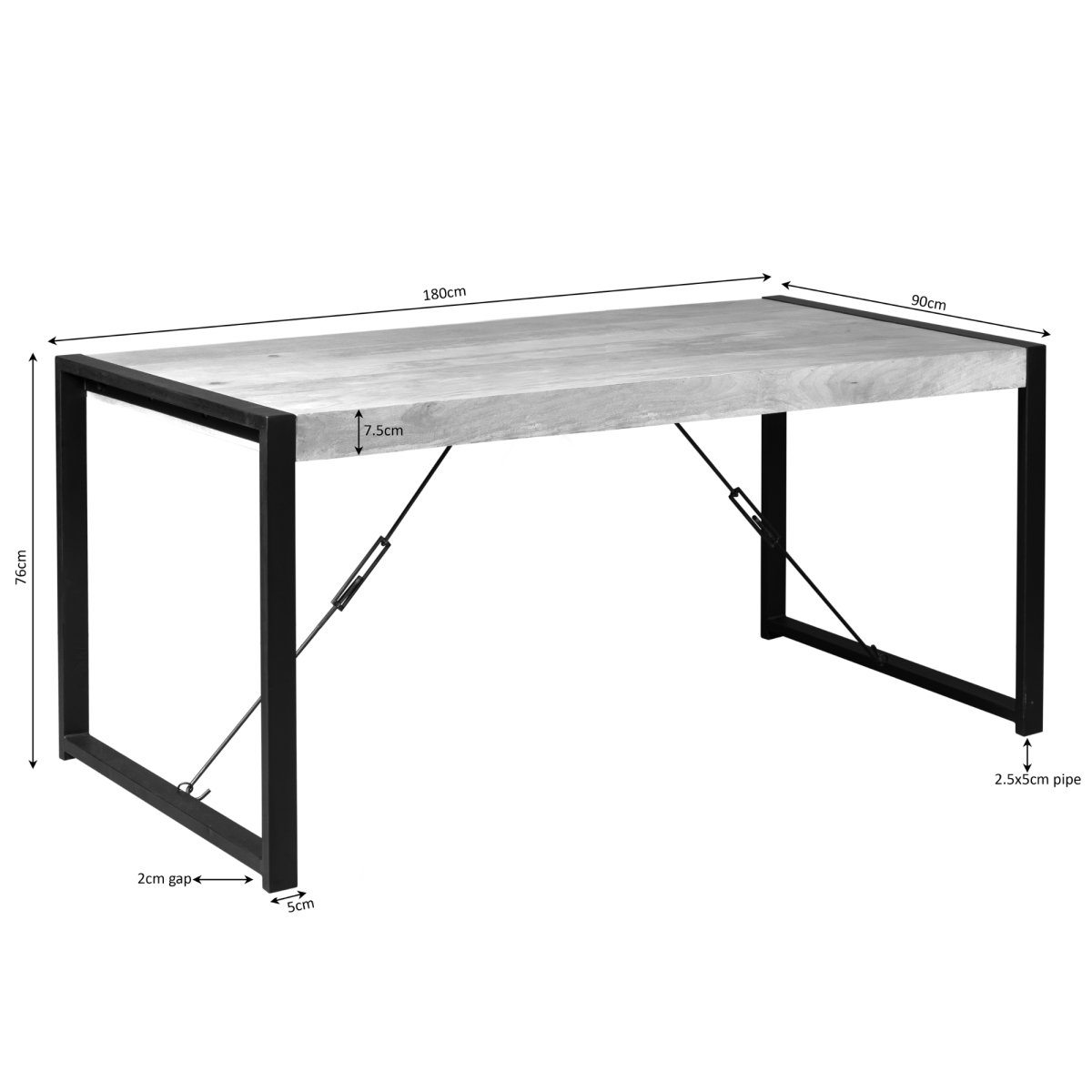 Dining table Boaz 180 cm - Afbeelding 6