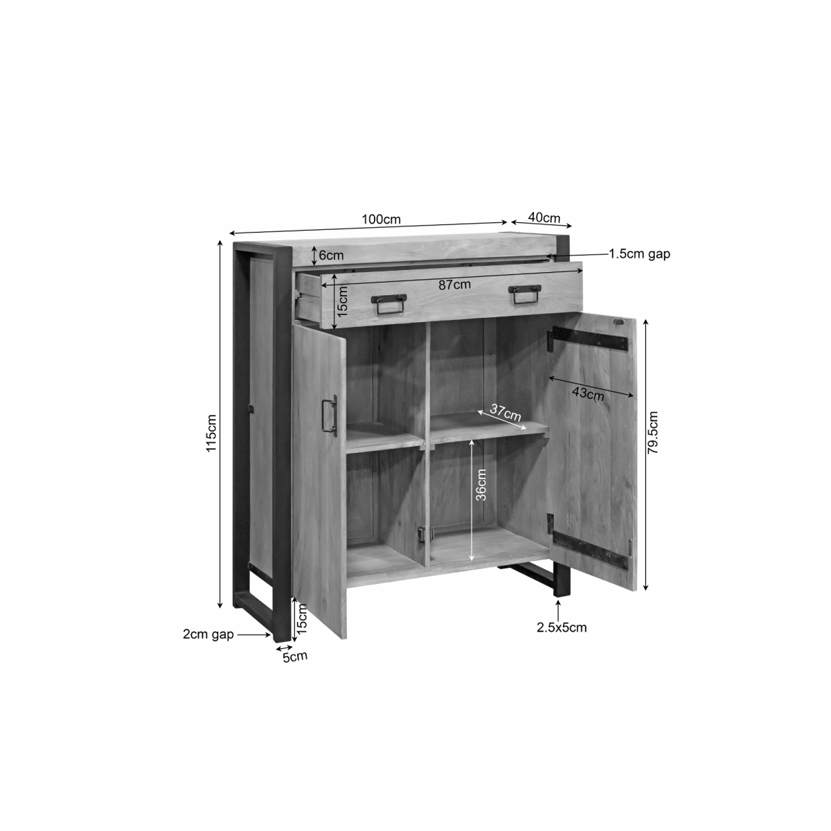 Kast Boaz | 100 cm - Afbeelding 7