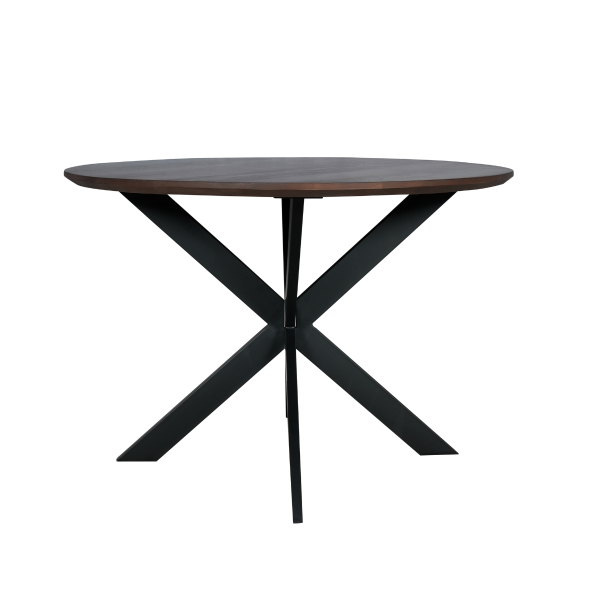 Eettafel Madison Walnoot | 150 cm | Poot Zwart