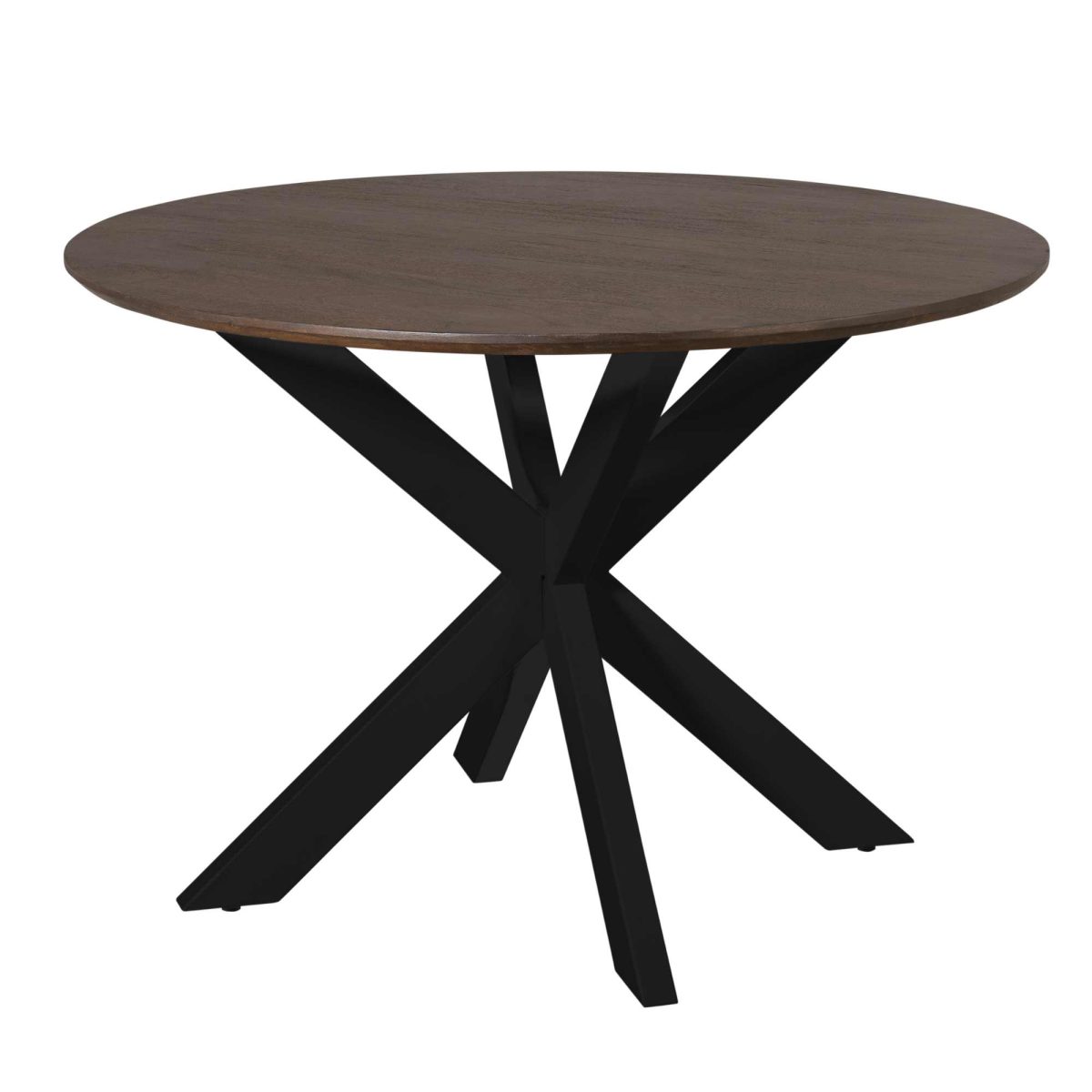 Eettafel Madison Bruin | 110 cm | Poot Zwart - Afbeelding 1