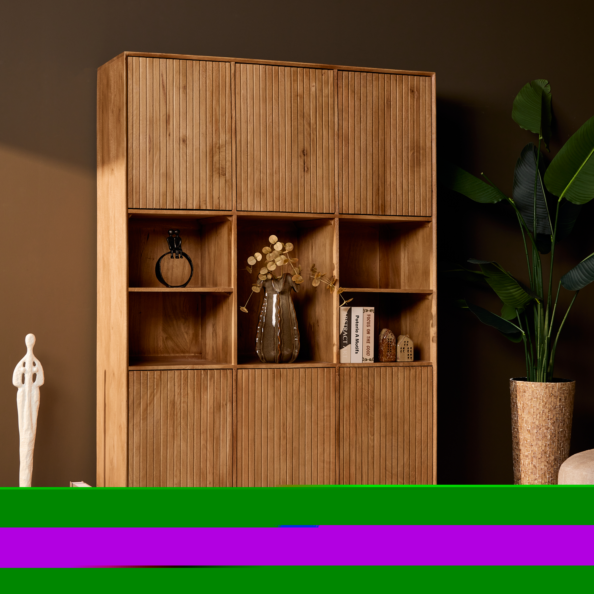 STF-7809-0-1.jpg Vakkenkast Madison XL Natuurlijk | 135 cm - Afbeelding 1