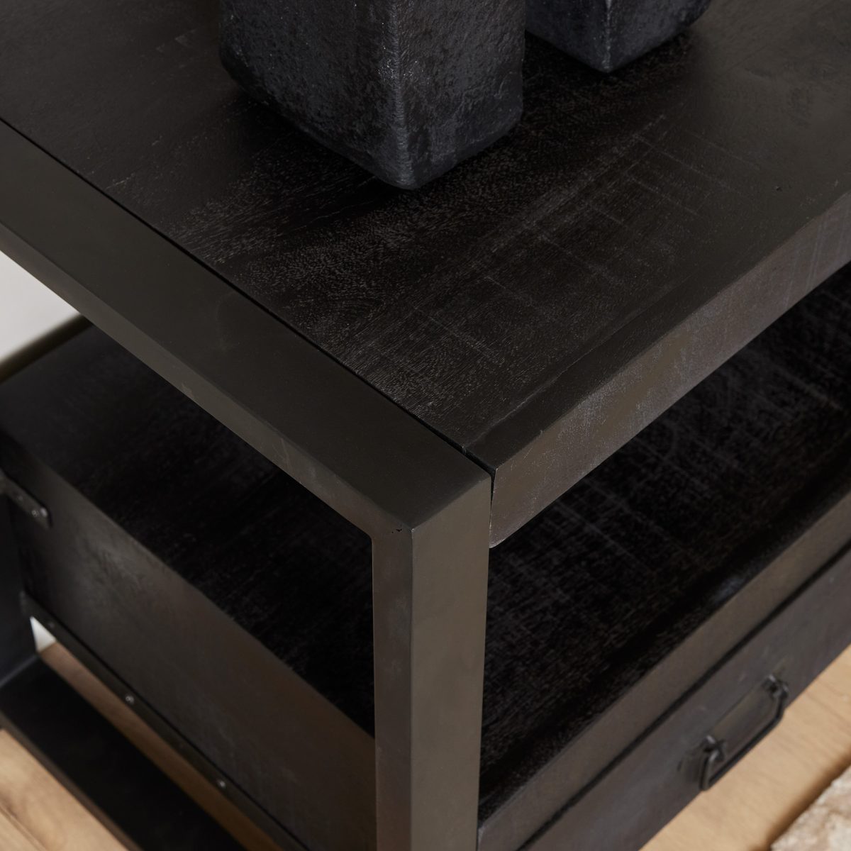 Tv-meubel Boaz Zwart | 150 cm - Afbeelding 2