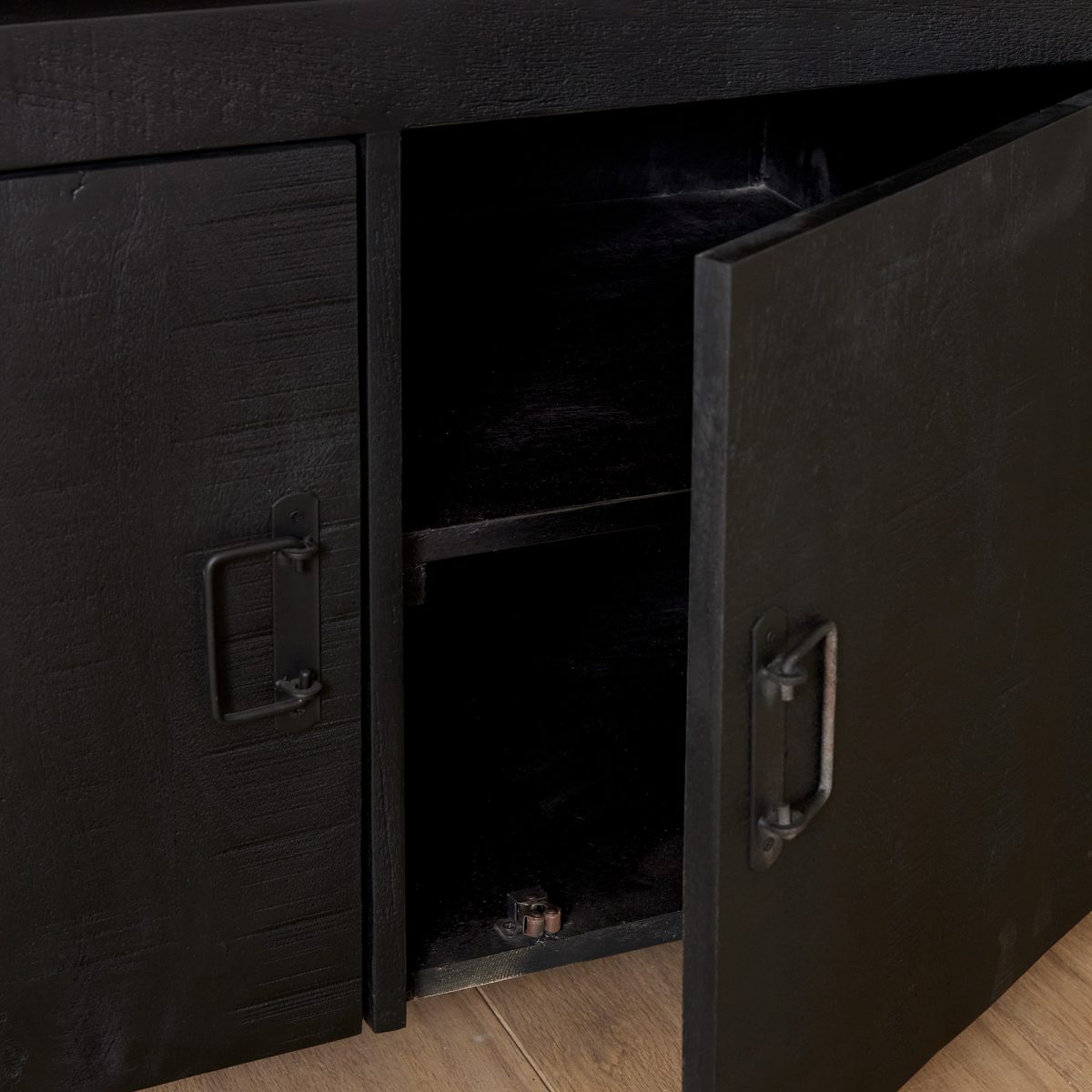Dressoir Boaz Zwart | 175 cm - Afbeelding 2