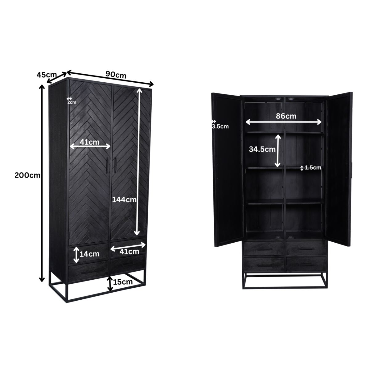 Kast New York | 90 cm - Afbeelding 4