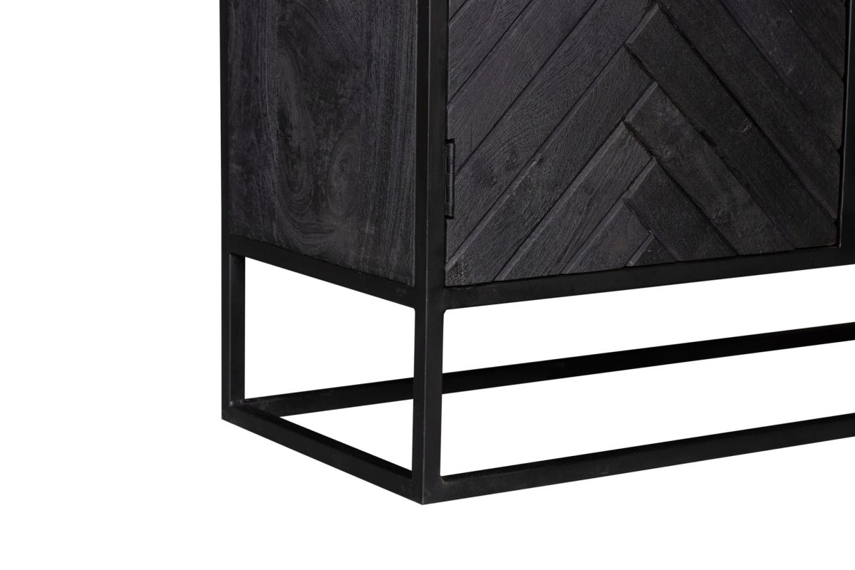 Kast New York | Mangohout en staal | 100 cm - Afbeelding 9