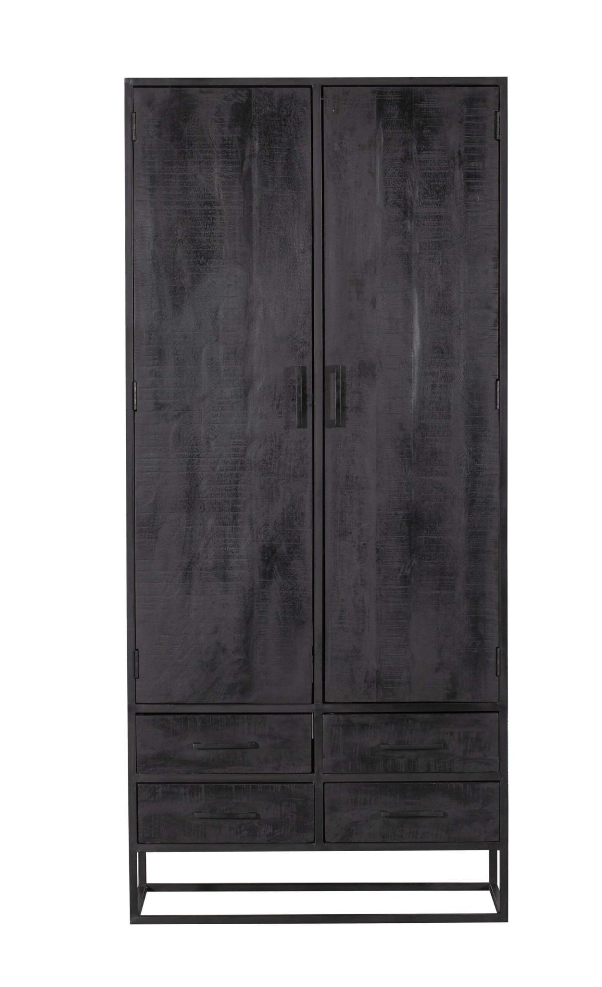 Kast Denver Zwart | Mangohout en staal | 90 cm - Afbeelding 4