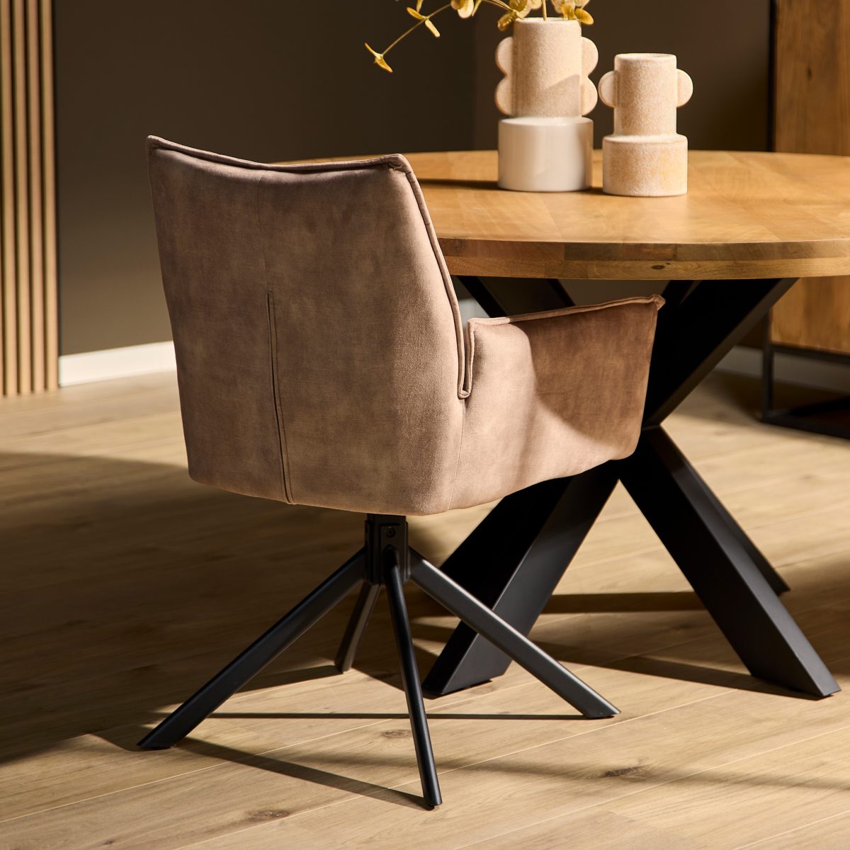 Eetkamerstoel Dani | Velvet Beige (set van 2) - Afbeelding 2
