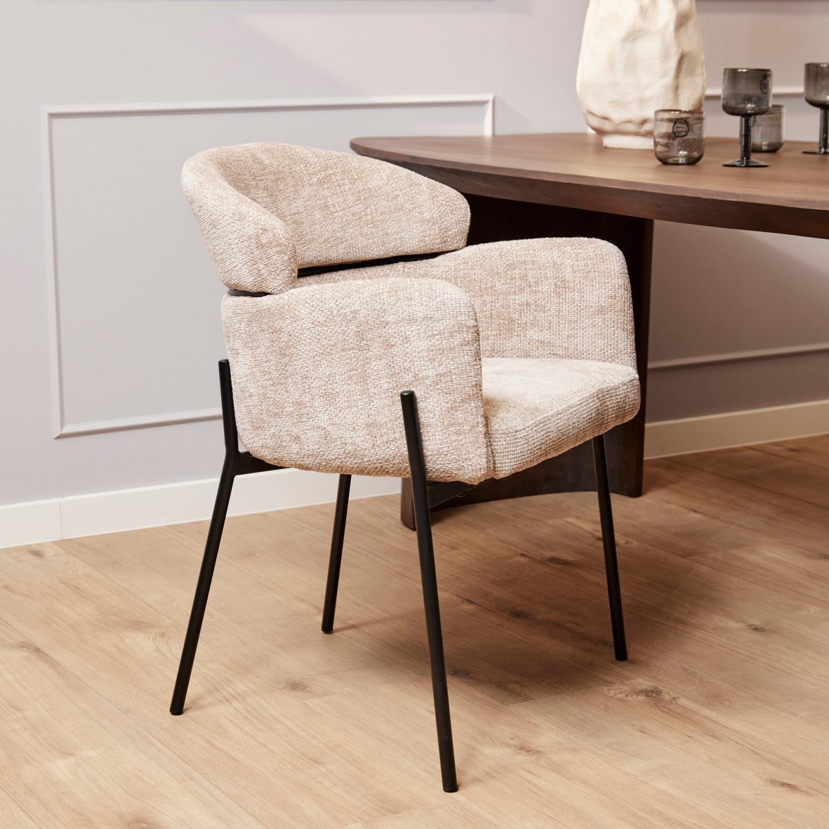 Eetkamerstoel Otis | Beige - Afbeelding 2