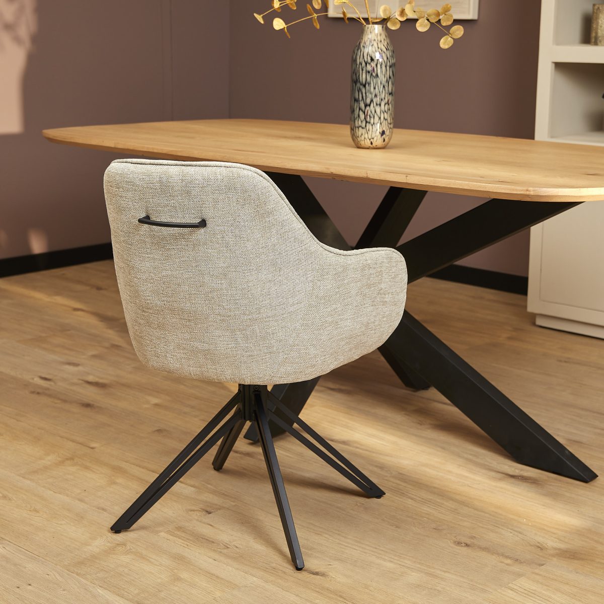 Eetkamerstoel Jens | Beige (set van 2) - Afbeelding 3