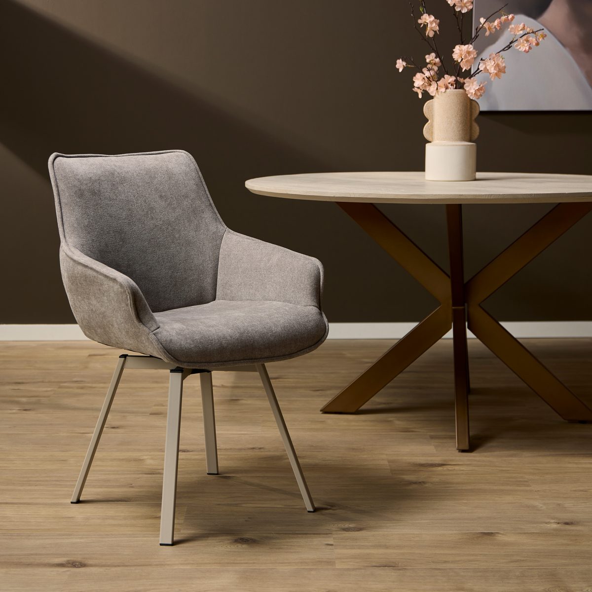 Eetkamerstoel Mees | Taupe - Afbeelding 1