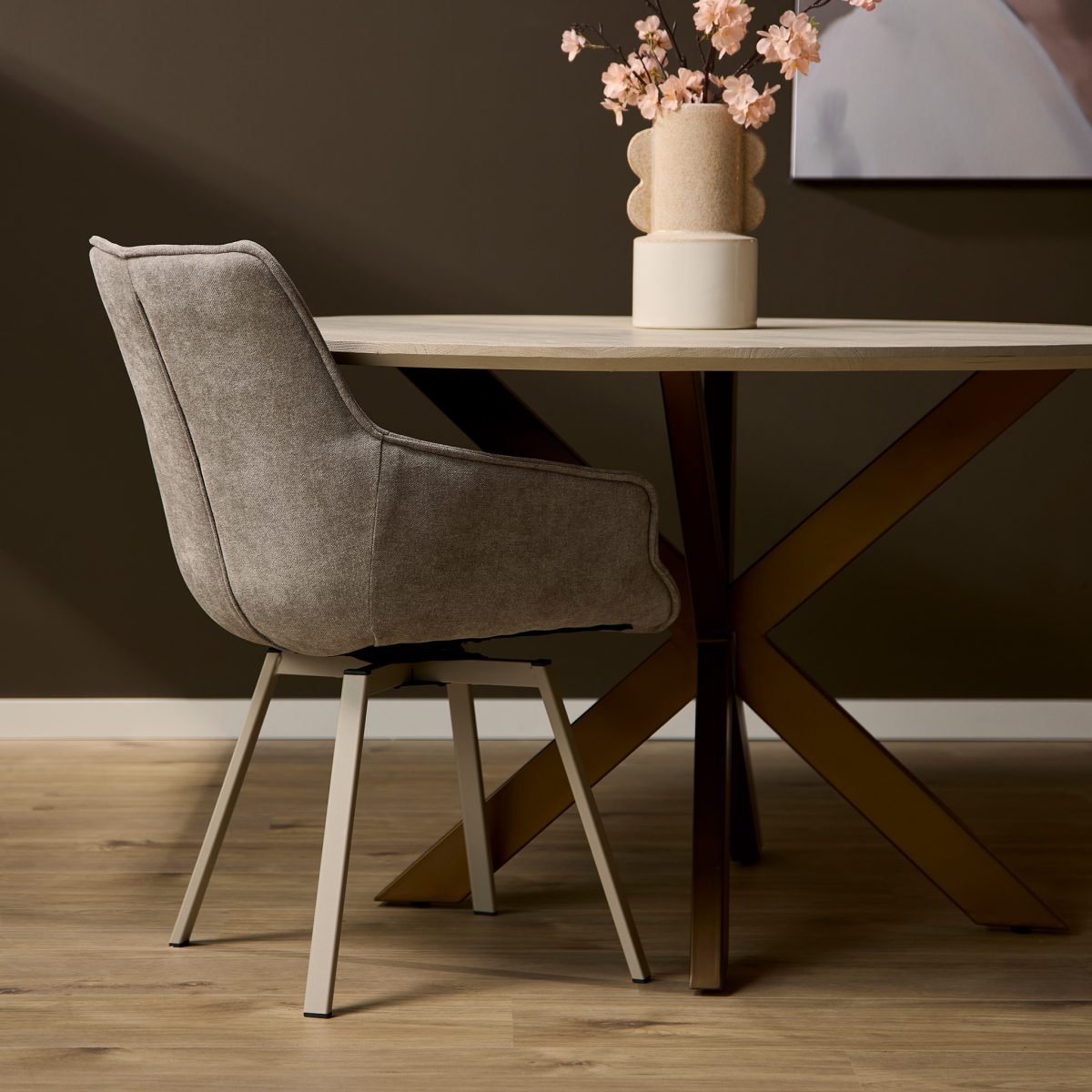 Eetkamerstoel Mees | Taupe - Afbeelding 2