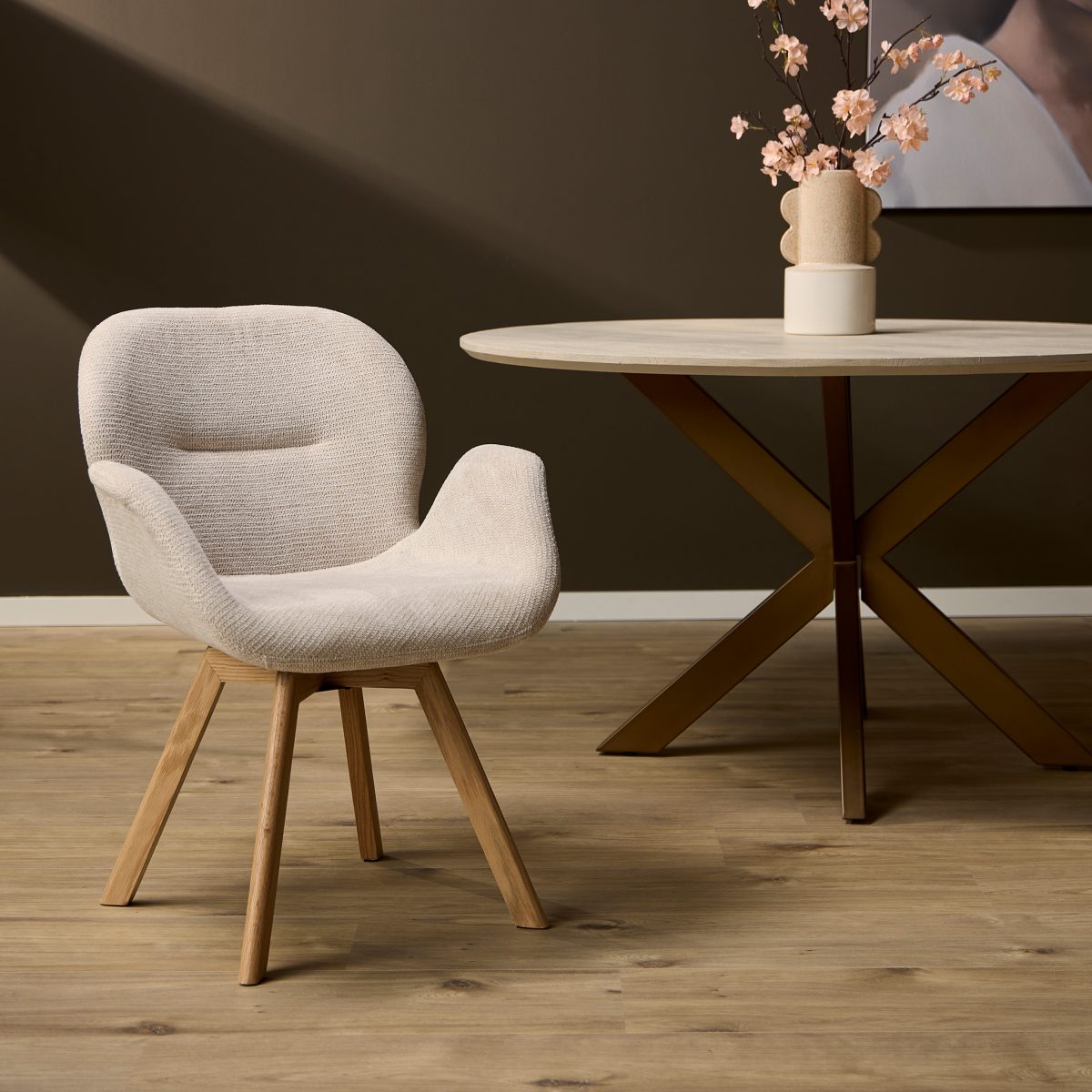 Eetkamerstoel Jesse | Beige - Afbeelding 1