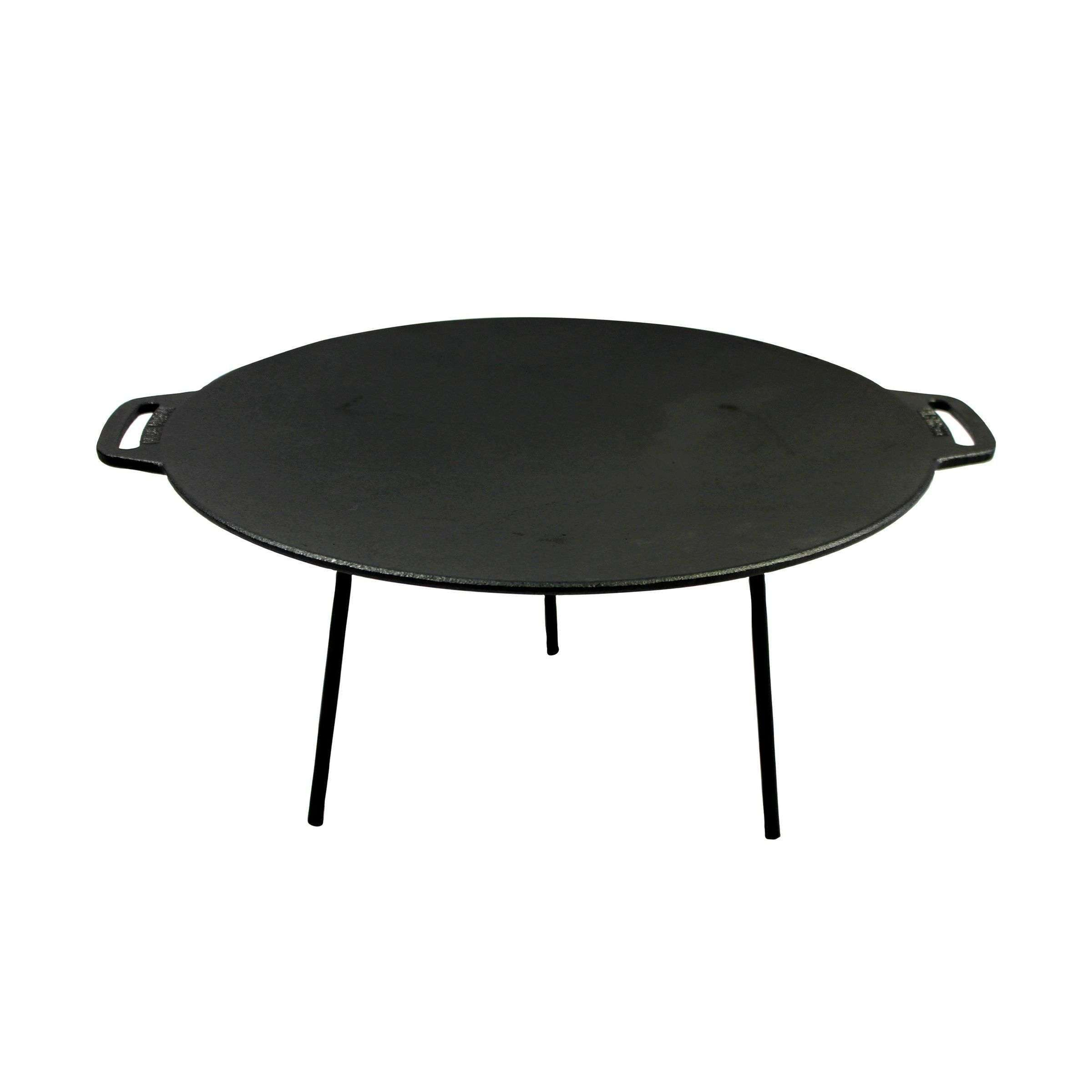 VH_150726-0.jpg Vuurschaal Bakplaat Gietijzer met Pootjes 44 cm - Afbeelding 1