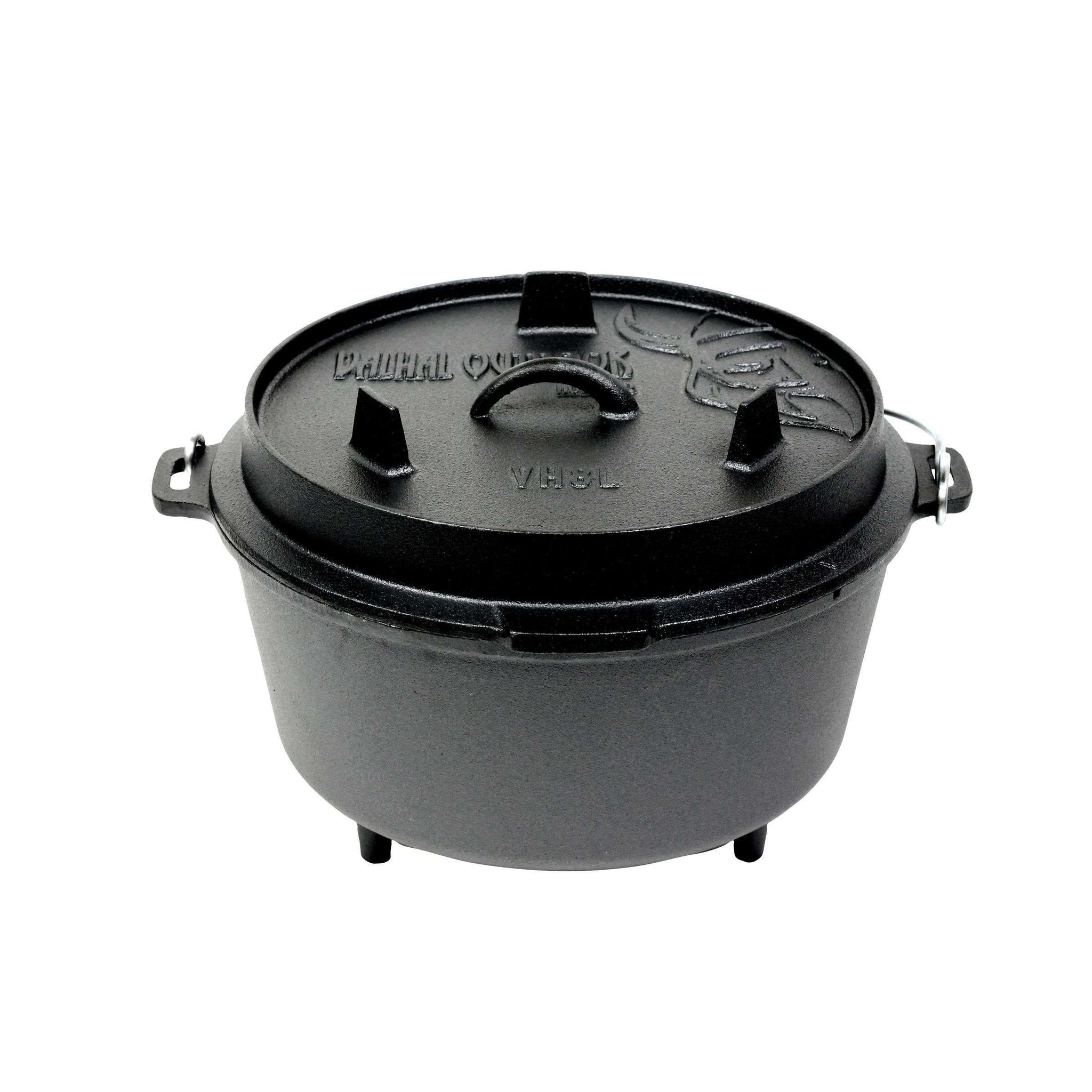 VH_150764-0.jpg Dutch Oven Gietijzer met Pootjes Outdoor 8 Liter - Afbeelding 1