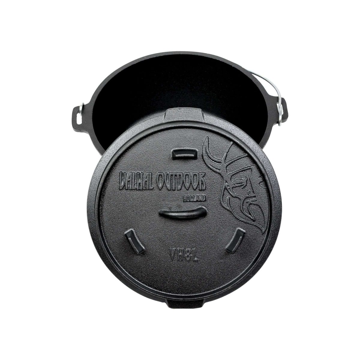 Dutch Oven Gietijzer met Pootjes Outdoor 8 Liter - Afbeelding 2