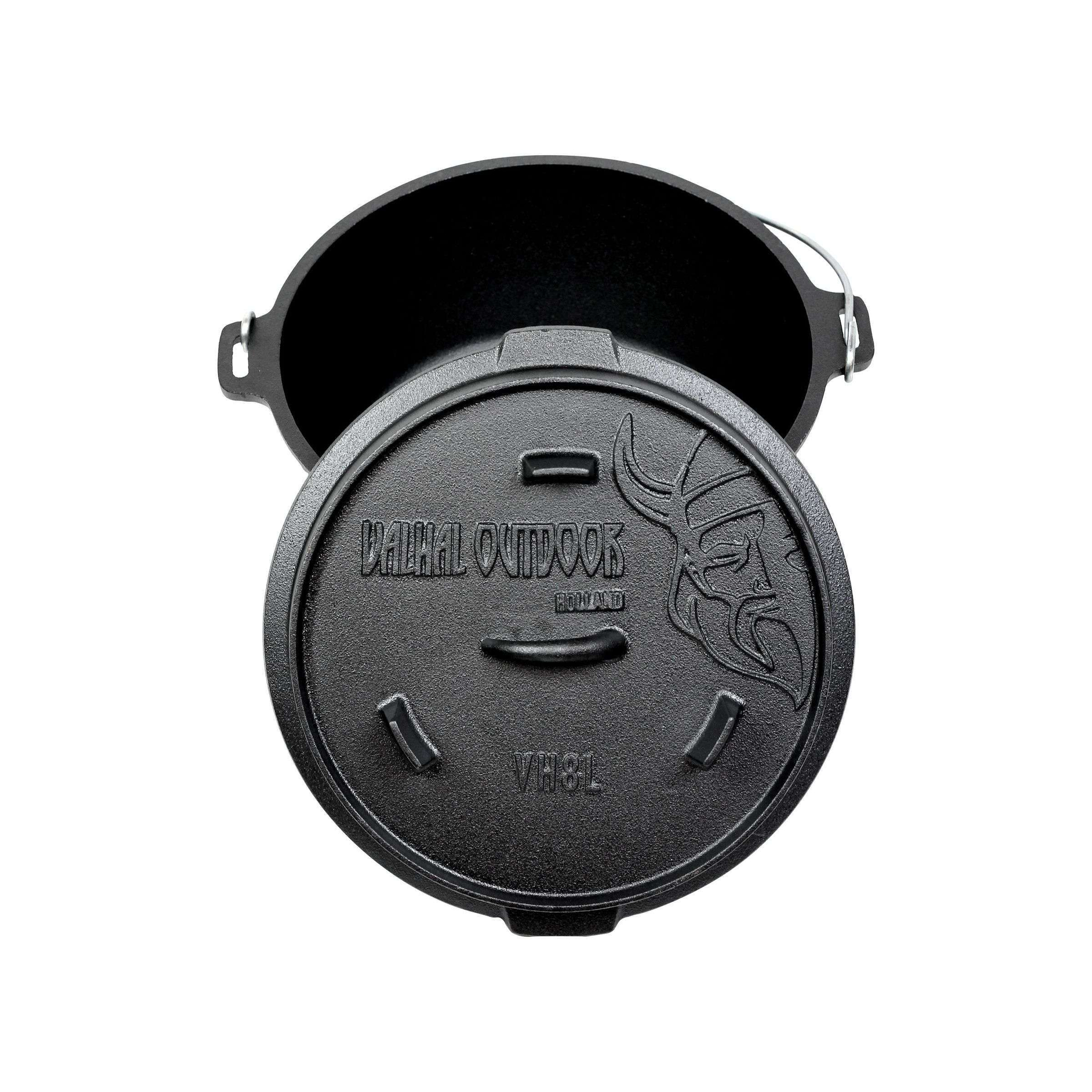 VH_150764-1.jpg Dutch Oven Gietijzer met Pootjes Outdoor 8 Liter - Afbeelding 2
