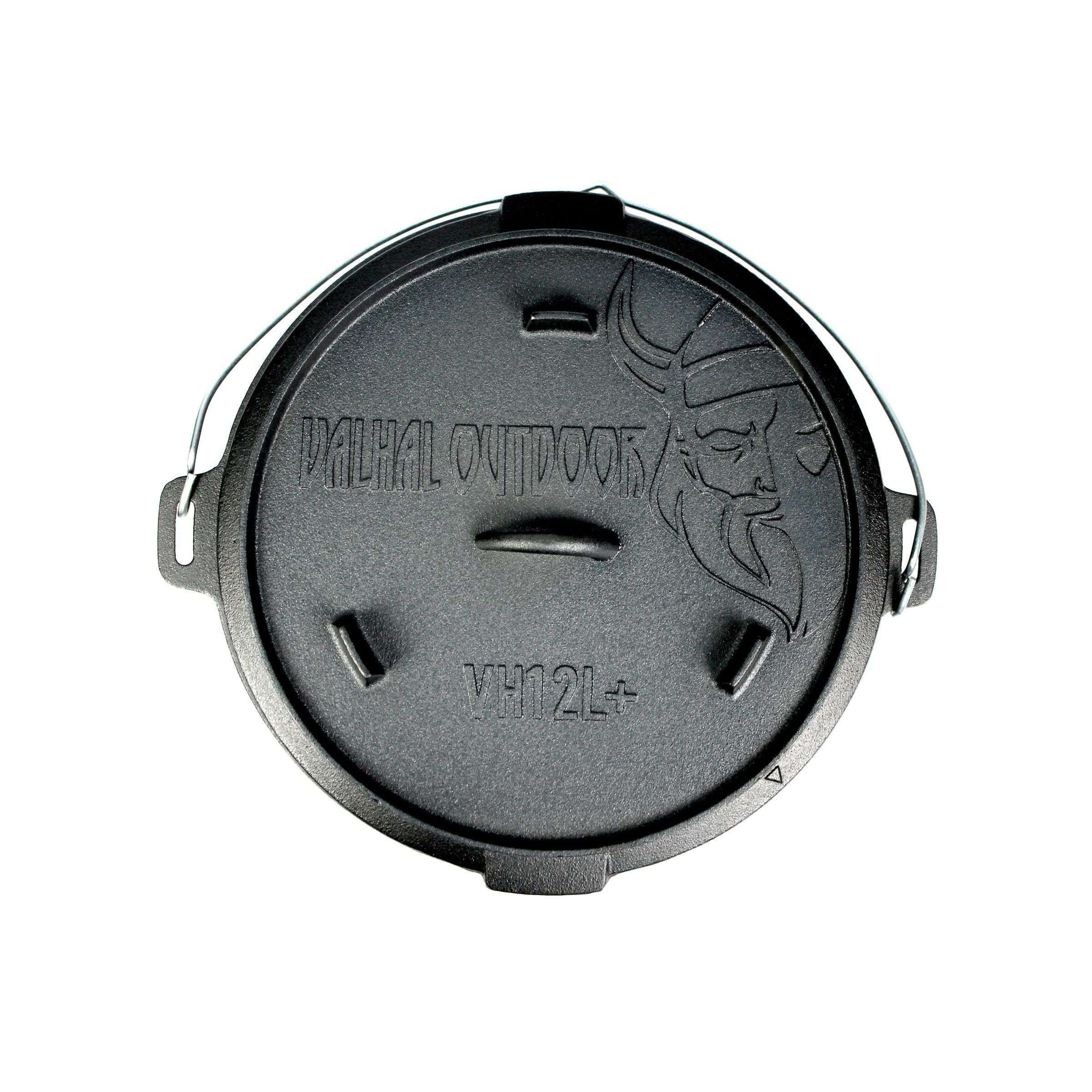 VH_612124-1.jpg Dutch Oven Gietijzer met Pootjes Outdoor 12 Liter - Afbeelding 2
