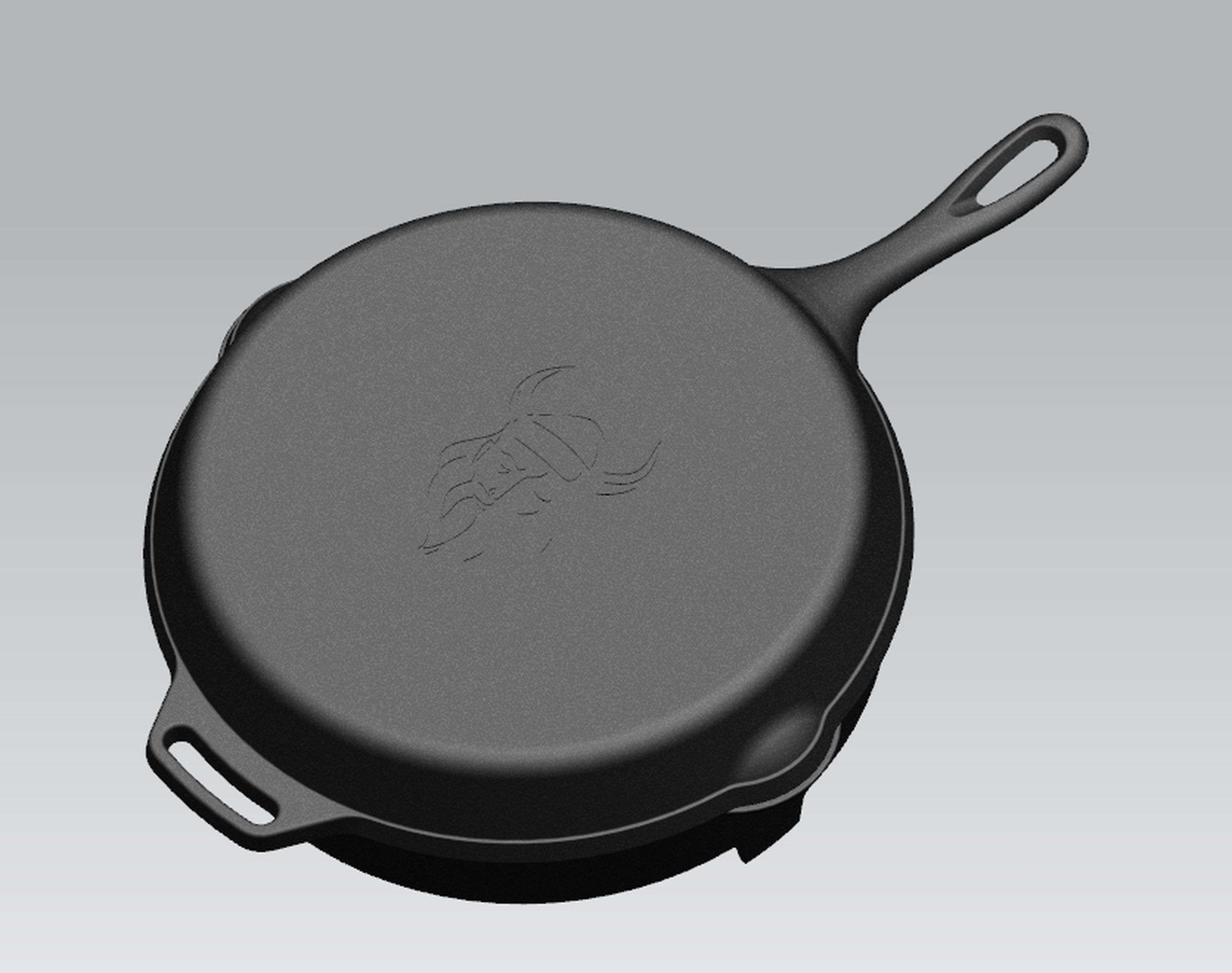 VH_612186-3.jpg Koekenpan Gietijzer Deksel Ø 30 cm met Grillpatroon - Afbeelding 4