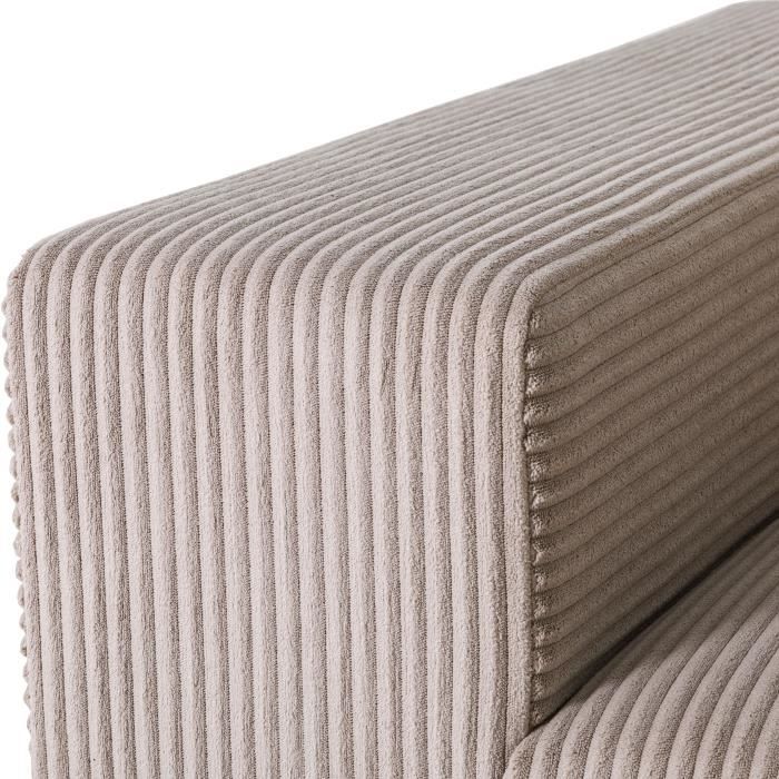 VICOMTEA138241-4.jpg Reversible hoekbank - 4 zitplaatsen - VICOMTE - Geribbeld fluweel - Beige - Opbergruimte - 237 x 76/88 x 167 cm - Afbeelding 5