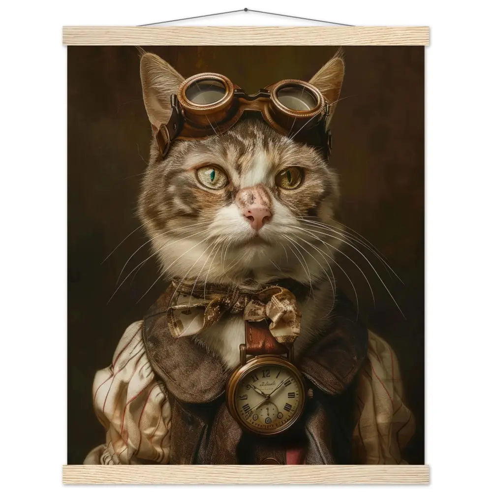 a19d274d-8df0-4c7a-a6e0-88859336dced-0.jpg Schoolposter van een vrouwelijke Chartreux kat - Afbeelding 1