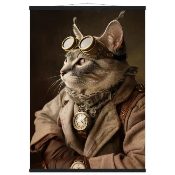 Schoolposter van een mannelijke Arabische Mau kat