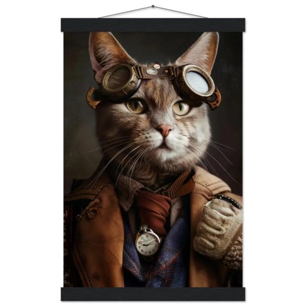 Schoolposter van een mannelijke Chausie kat