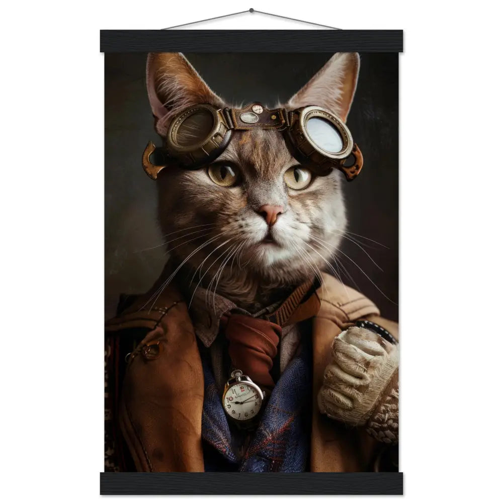 ad22c77d-113c-4f66-99a5-536debade6f5-0.jpg Schoolposter van een mannelijke Chausie kat - Afbeelding 1