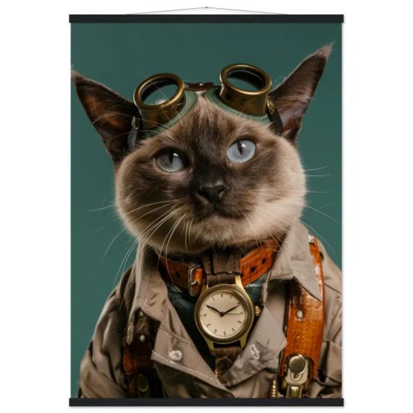 Schoolposter van een mannelijke Birmaanse kat