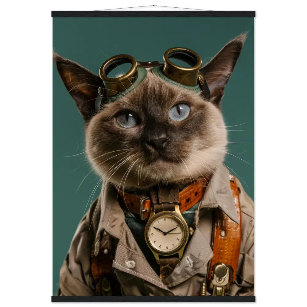 ae784111-09e6-4513-a7b1-6c3a4eed956c-0.jpg Schoolposter van een mannelijke Birmaanse kat - Afbeelding 1